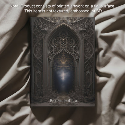 Celestial Gateway Journal - Personalized Gothic Arch Notebook for Mystics & Dreamers