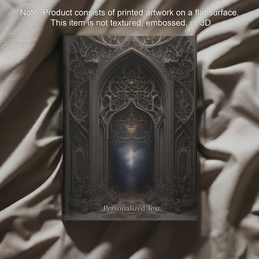 Celestial Gateway Journal - Personalized Gothic Arch Notebook for Mystics & Dreamers