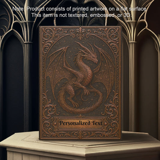 Fire Dragon Personalized Notebook - Custom Fantasy Journal