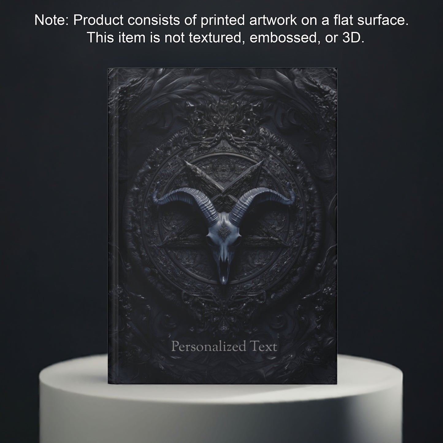 Gothic Goat Skull Journal - Dark Occult Notebook with Personalized Text