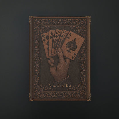 Royal Flush Poker Notebook - Personalized Vintage Playing Card Journal