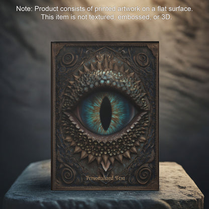 Personalized Dragon Eye Notebook - Fantasy Journal with Custom Text