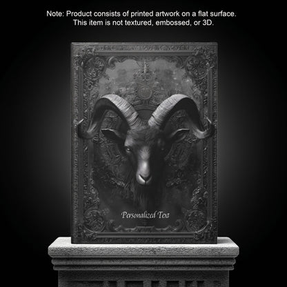 Gothic Ram Head Journal - Dark Aesthetic Personalized Notebook