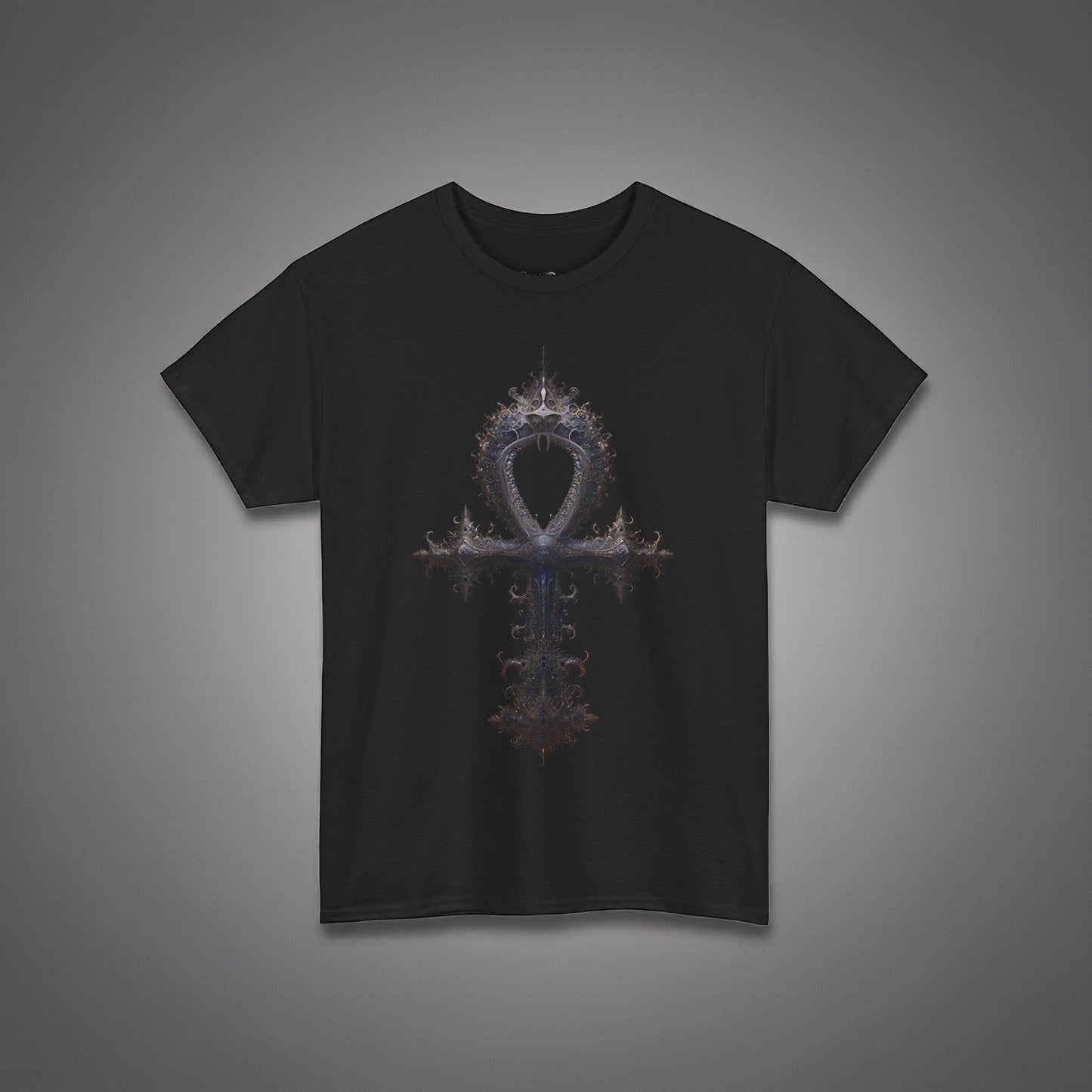 Gothic Ankh T-Shirt - Ornate Dark Symbol of Life Tee for Occult and Mystic Fashion, Unisex T-Shirt for Spirituality, Casual Wear, Gifts