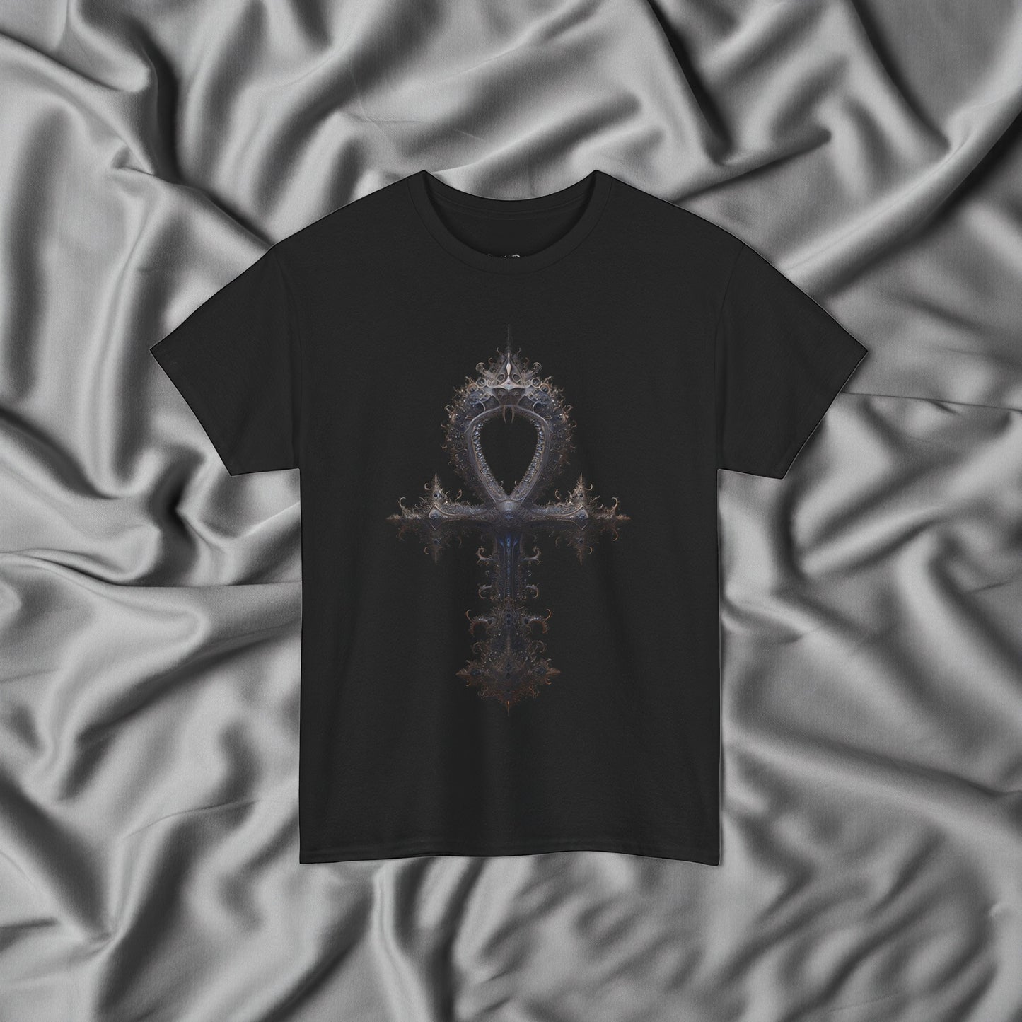 Gothic Ankh T-Shirt - Ornate Dark Symbol of Life Tee for Occult and Mystic Fashion, Unisex T-Shirt for Spirituality, Casual Wear, Gifts