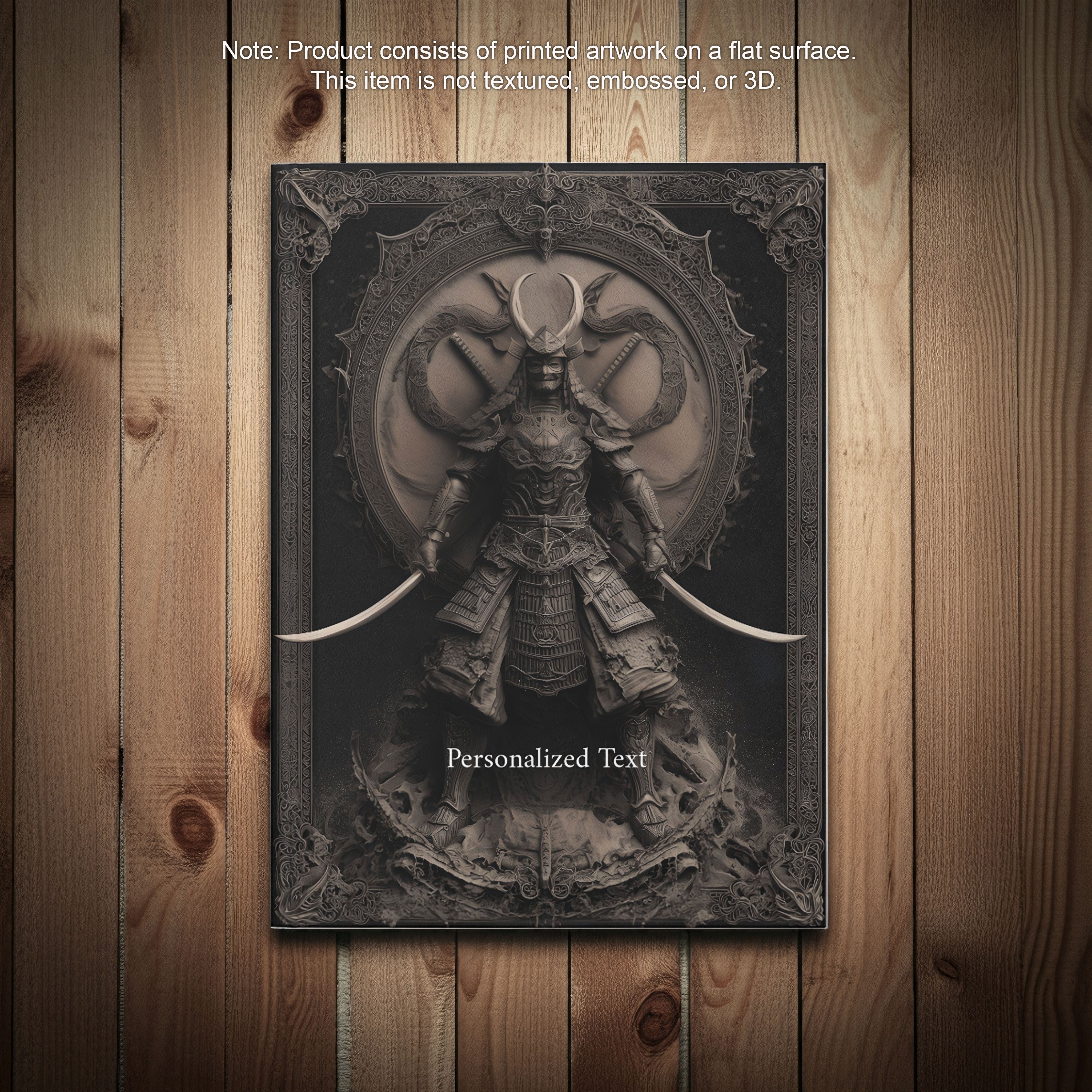 Samurai Notebook Dark Samurai Warrior Notebook - Personalized Gothic Journal for Writin ...