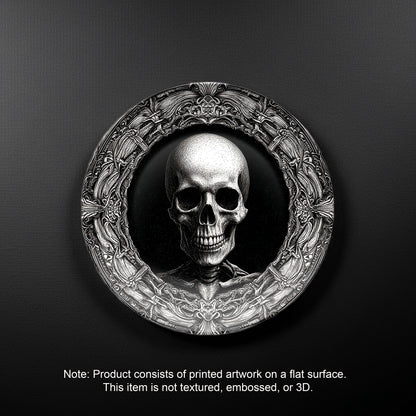 Gothic Skull Plate - Macabre Skeleton Art Decor for Gothic Homes & Halloween