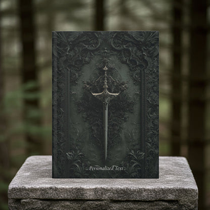 Gothic Sword Journal - Personalized Dark Fantasy Notebook for Writing & Sketching