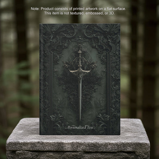 Gothic Sword Journal - Personalized Dark Fantasy Notebook for Writing & Sketching