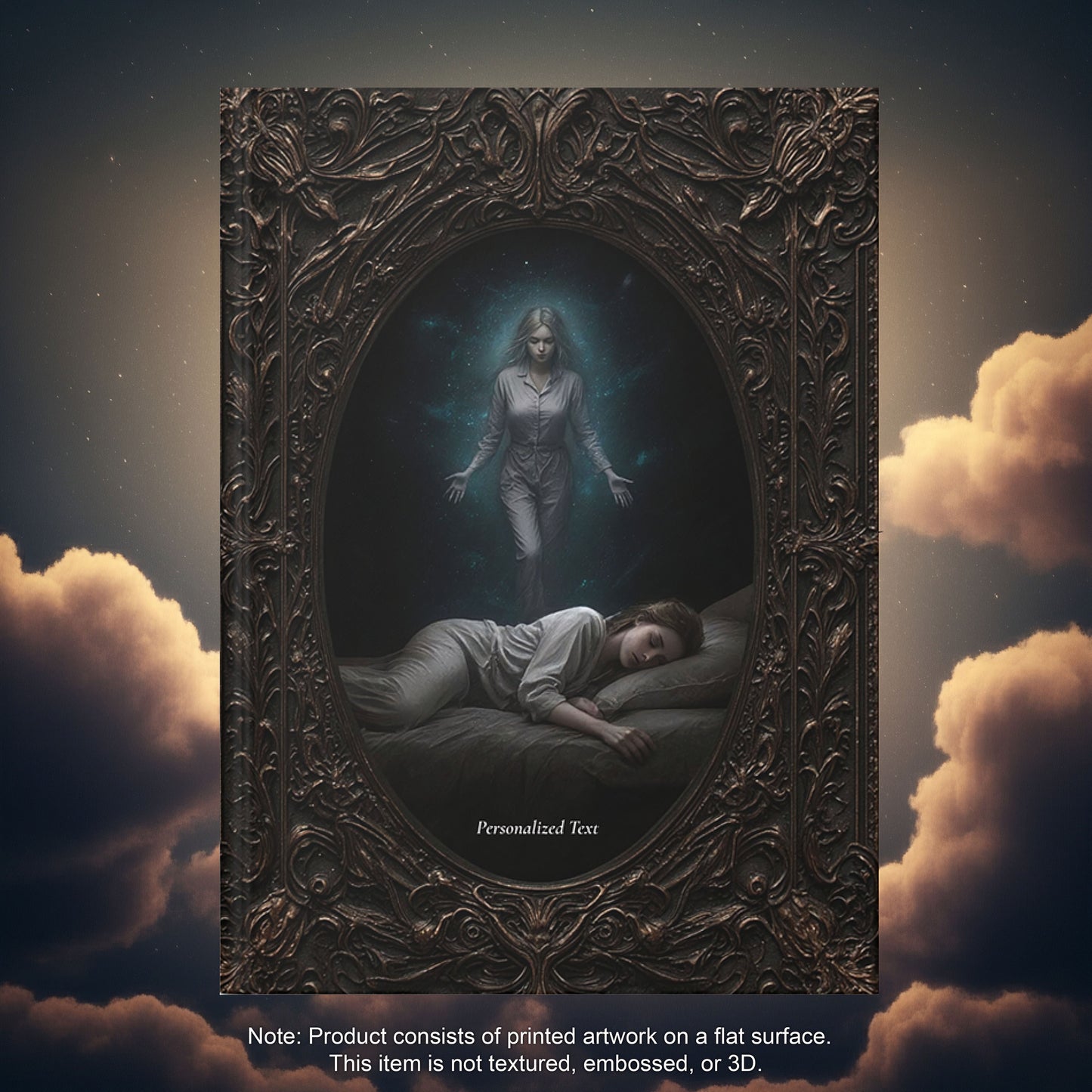 Astral Projection Gothic Journal - Vintage Spirit Guide Notebook with Optional Personalized Text