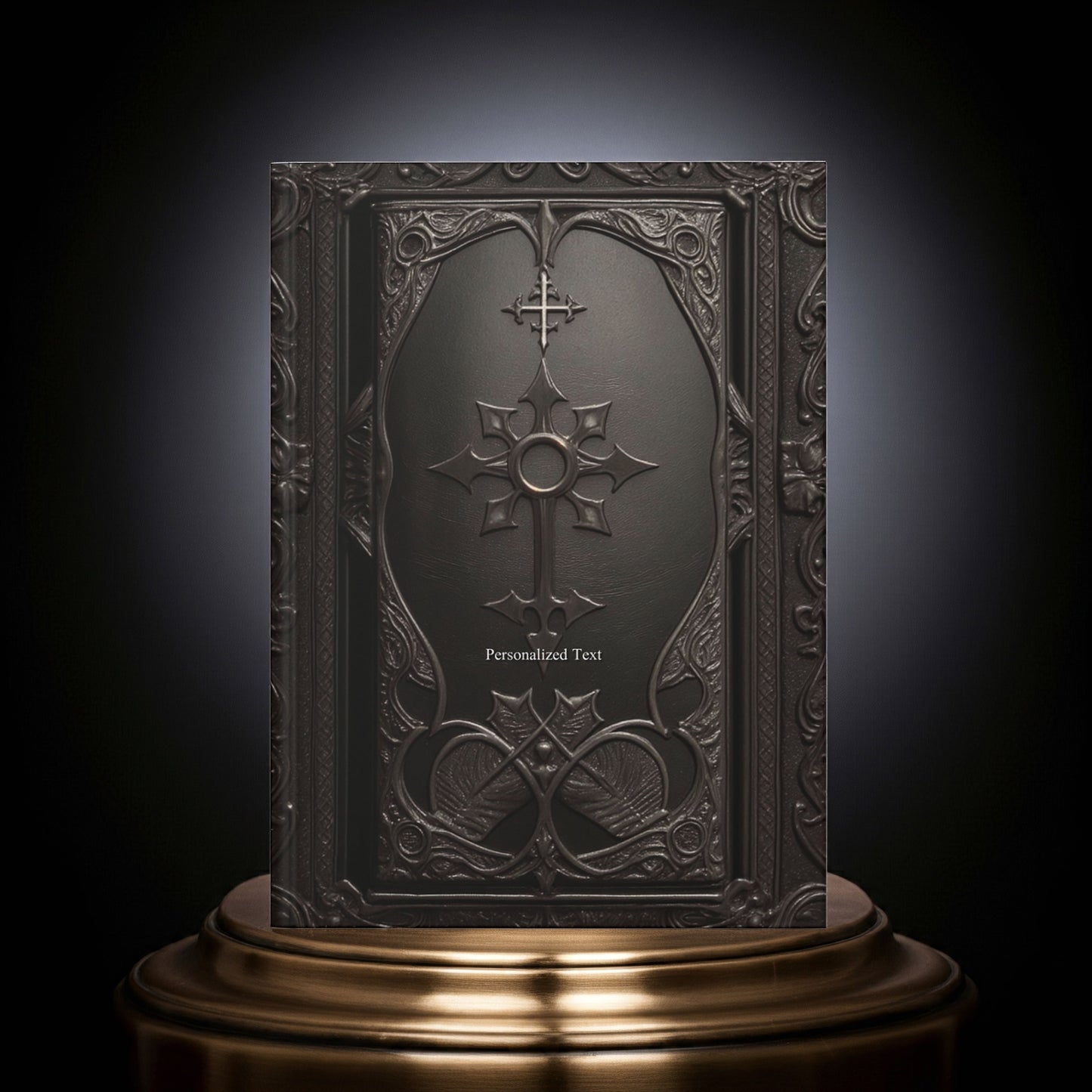 Gothic Cross Hardcover Notebook – Dark Elegant Journal for Writing and Sketching