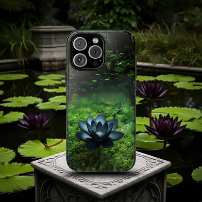 Mystical Black Lotus Phone Case - Personalized Nature Design (Matte Finish)
