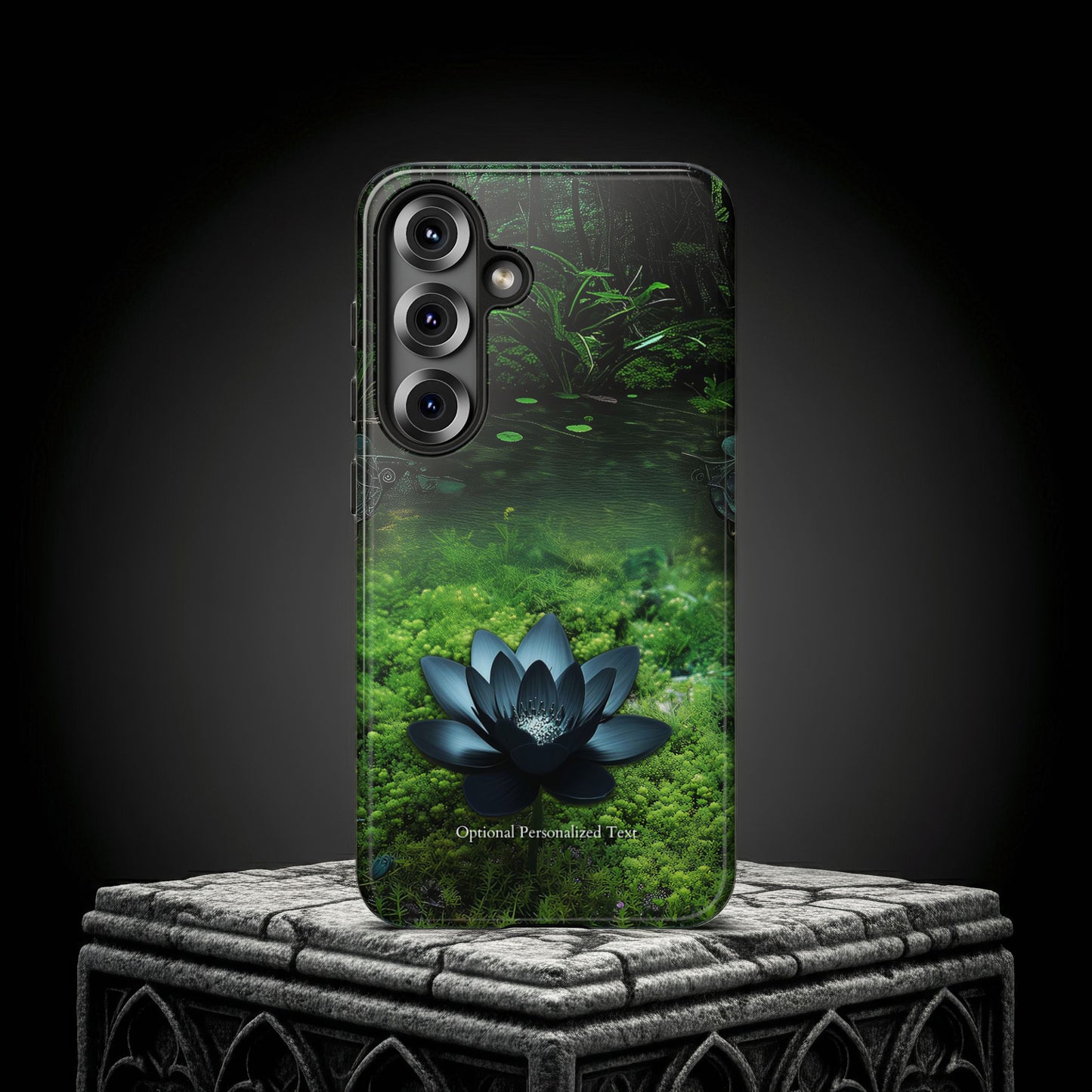 Mystical Black Lotus Phone Case - Personalized Nature Design (Matte Finish)