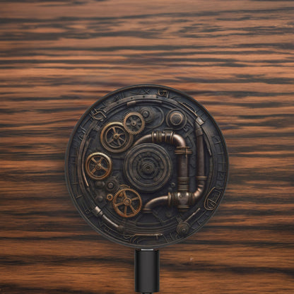 Steampunk Gear Design Wireless Magnetic Induction Phone Charger - Unique Vintage-Style Charging Pad