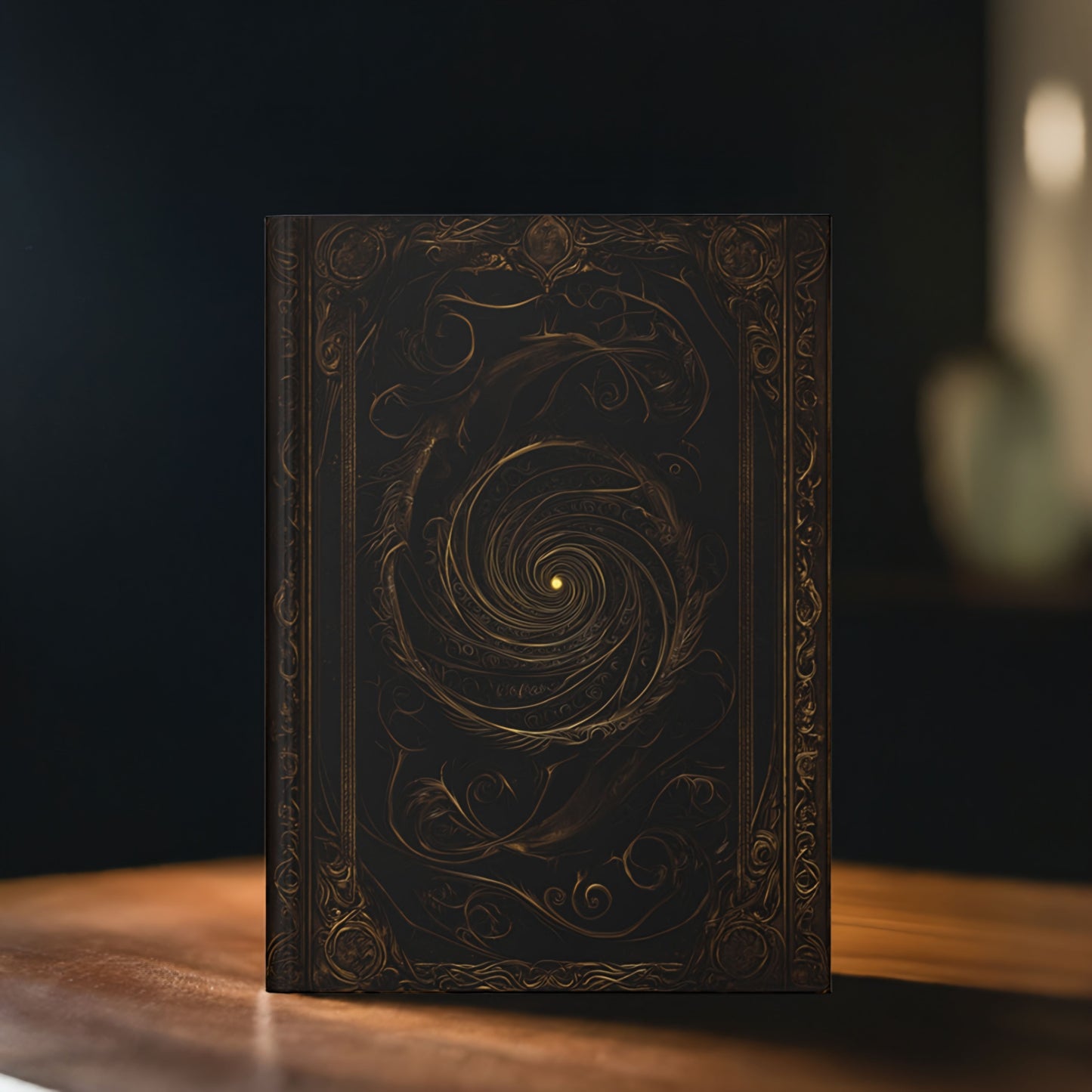 Golden Spiral Hardcover Journal - Personalized Text