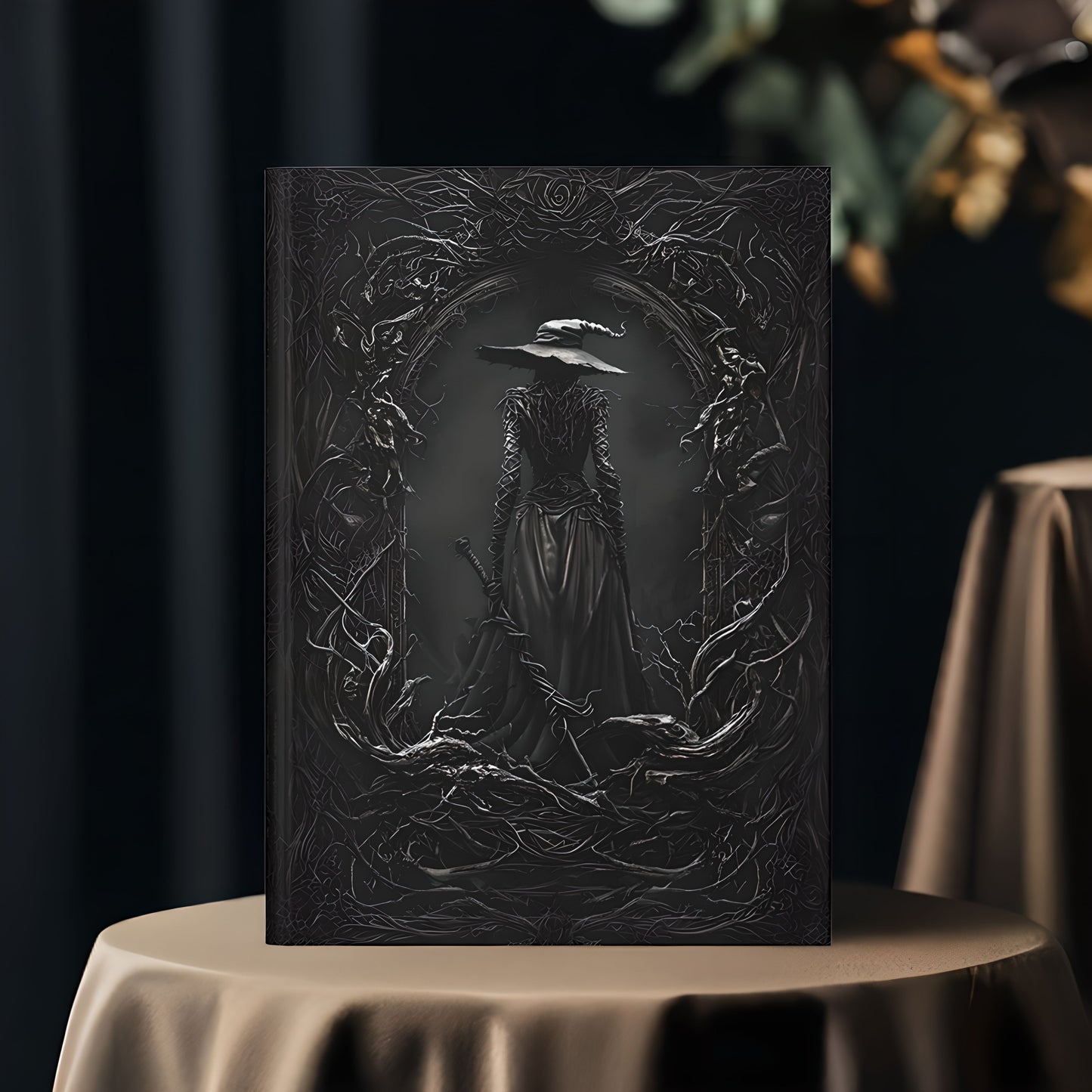 Mystical Dark Witch Hardcover Journal - Personalized Gothic Notebook