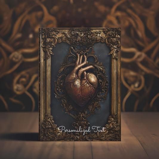 Anatomical Heart Gothic Journal - Personalized Vintage Notebook