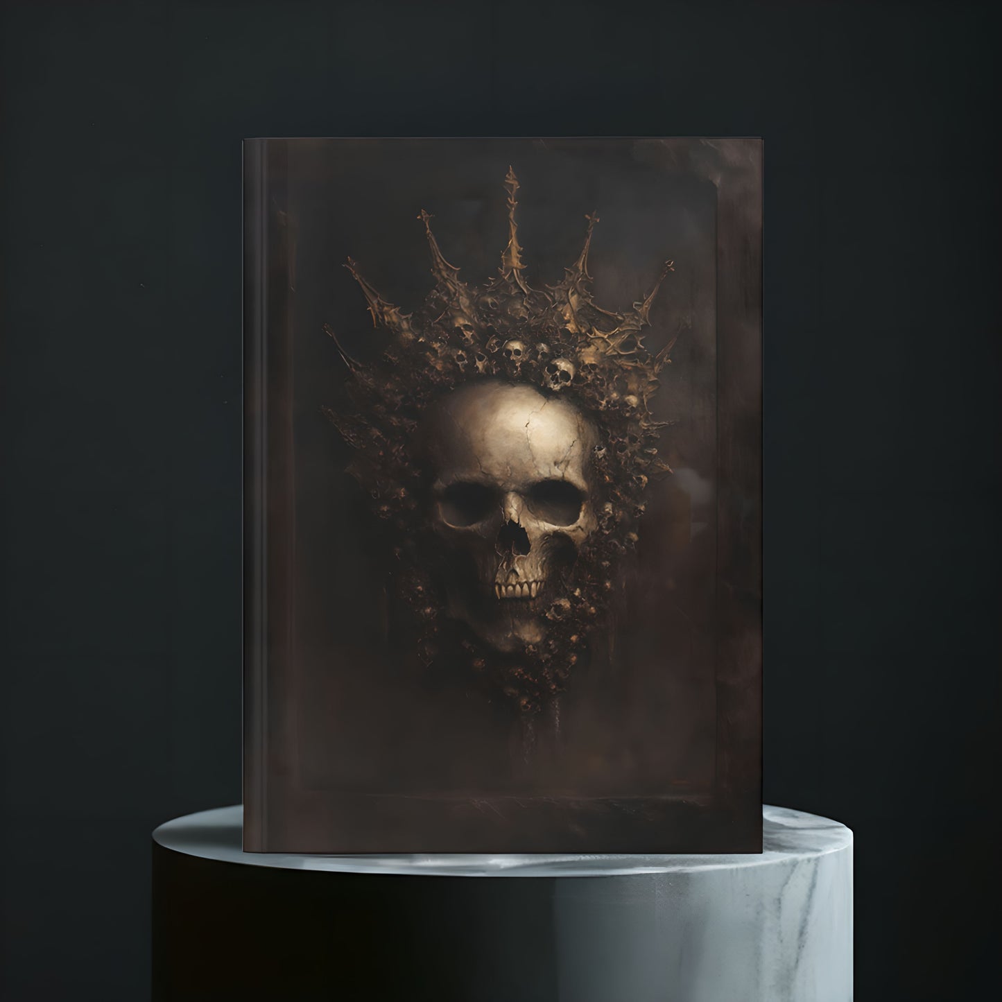 Skull King Gothic Journal - Dark Crowned Skull Notebook