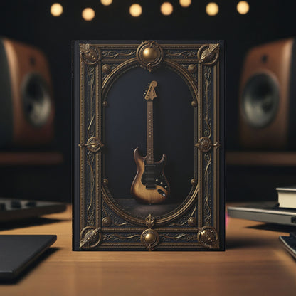 Vintage Electric Guitar Hardcover Journal