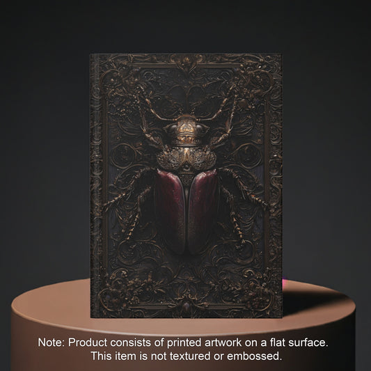 Ornate Beetle Hardcover Journal - Unique Insect-Themed Notebook