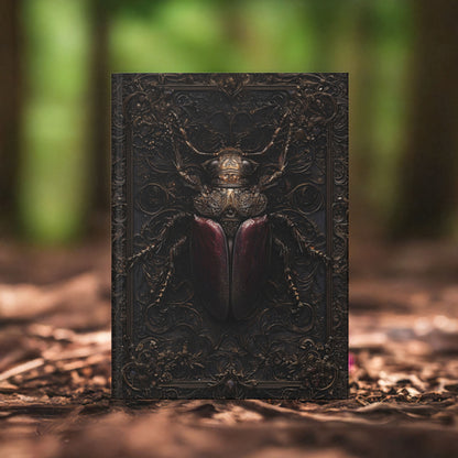 Ornate Beetle Hardcover Journal - Unique Insect-Themed Notebook