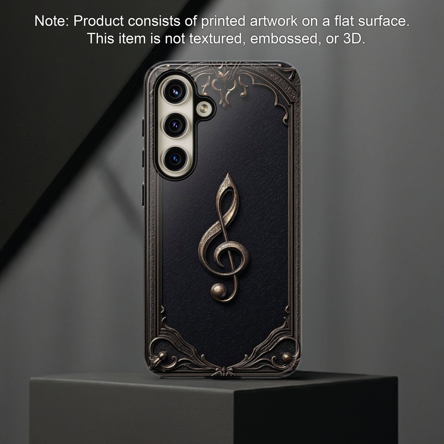 Elegant Gothic Treble Clef Phone Case - Vintage Music Lover Gift
