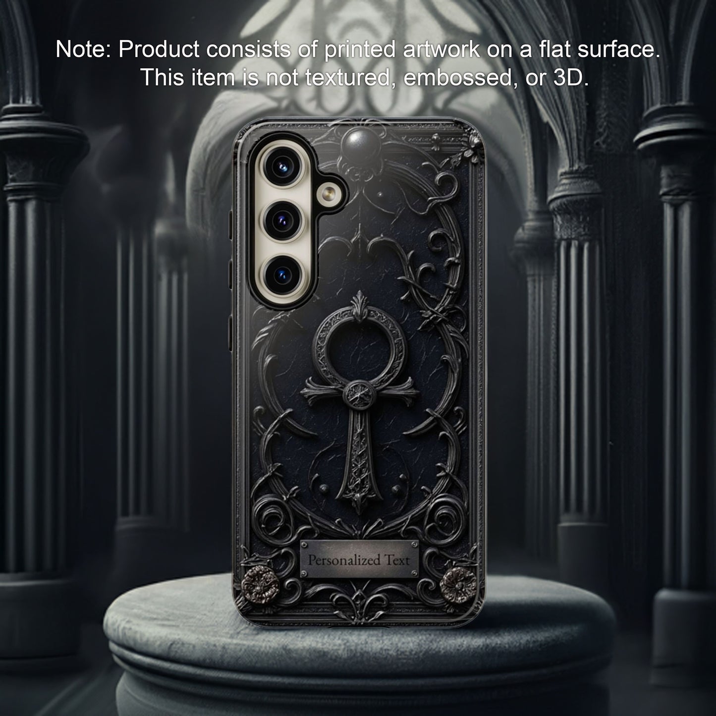 Personalized Gothic Ankh Phone Case – Dark Aesthetic Custom Gift