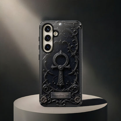 Personalized Gothic Ankh Phone Case – Dark Aesthetic Custom Gift