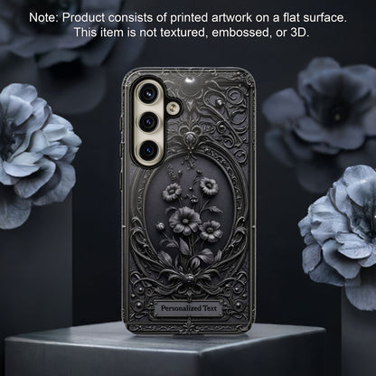 Personalized Gothic Floral Phone Case - Elegant Victorian Design