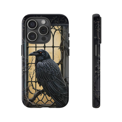 The Raven Phone Case – Edgar Allan Poe Inspired Gothic Design for iPhone, Samsung Galaxy, and Google Pixel Devices