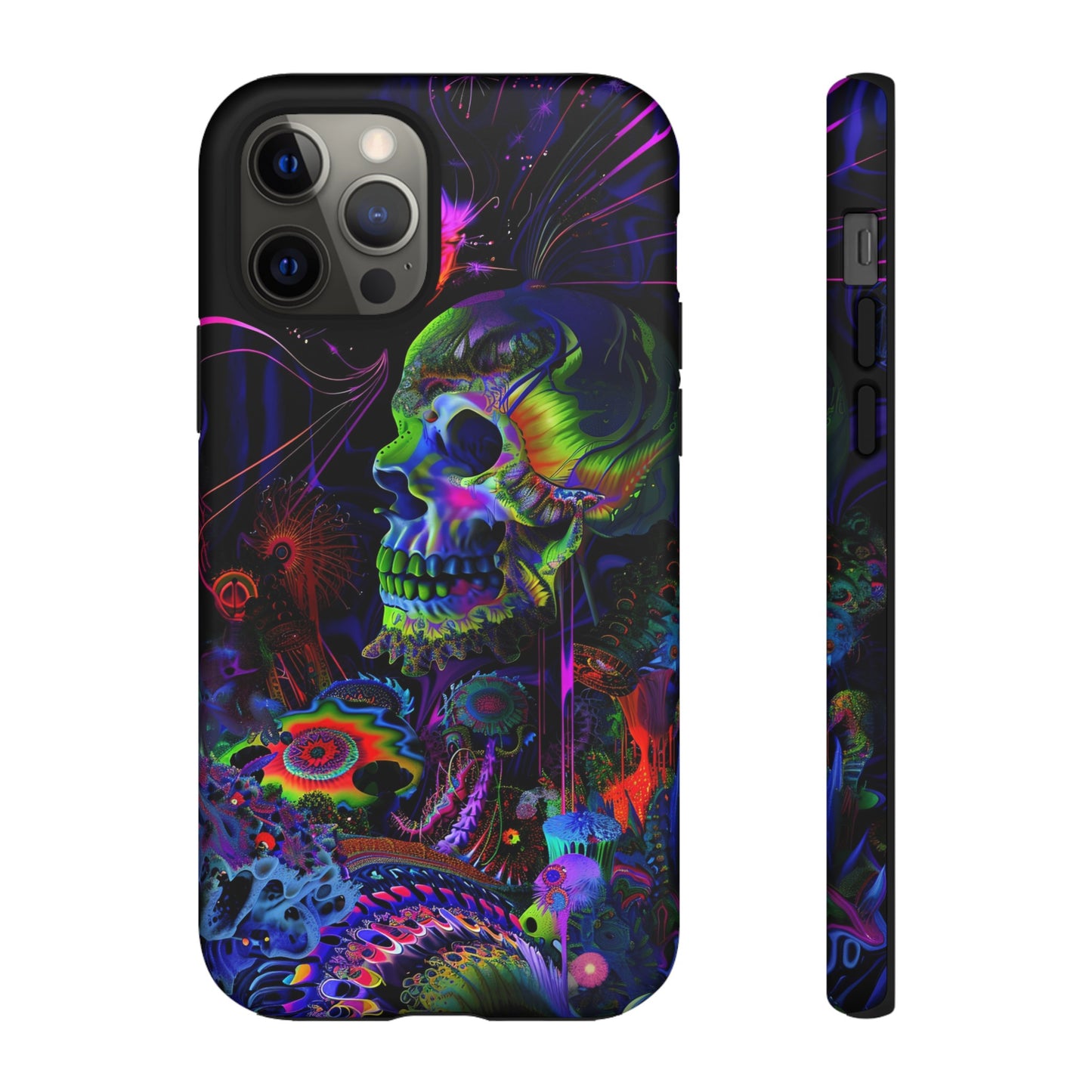 Psychedelic Skull Phone Case – Vibrant Pastel Design for iPhone, Samsung Galaxy, and Google Pixel Devices