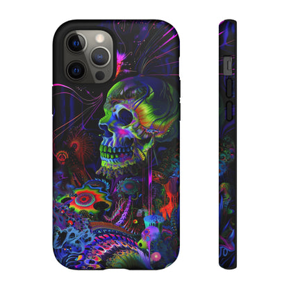 Psychedelic Skull Phone Case – Vibrant Pastel Design for iPhone, Samsung Galaxy, and Google Pixel Devices