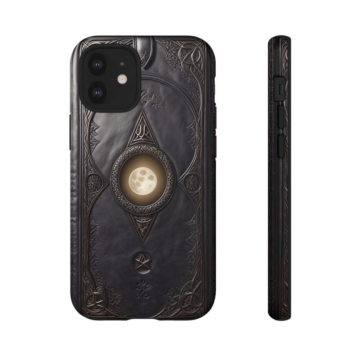 Moon Case Tough Phone Case – Fantasy Art Leather Book Design for iPhone, Samsung Galaxy, and Google Pixel Devices