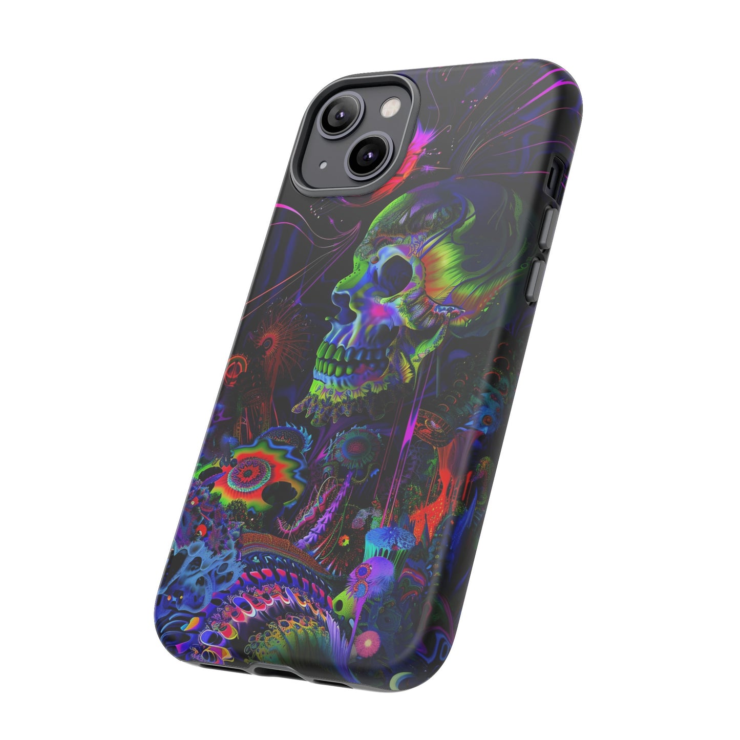 Psychedelic Skull Phone Case – Vibrant Pastel Design for iPhone, Samsung Galaxy, and Google Pixel Devices