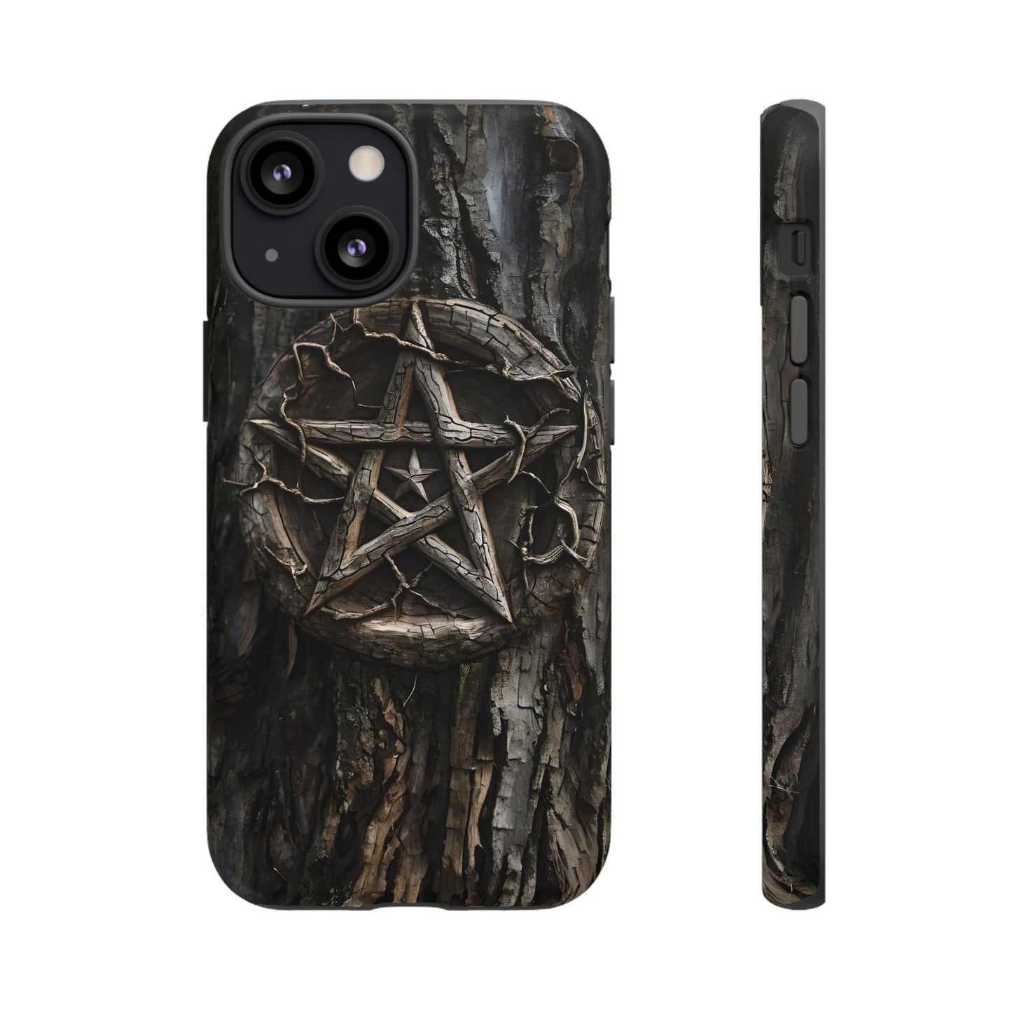 Pentacle Tree Phone Case – Wiccan Nature Magic Design for iPhone, Samsung Galaxy, and Google Pixel Devices