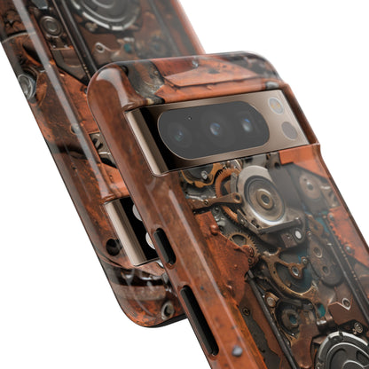 Rusted Mechanisms Phone Case – Steampunk Metal Gear Design for iPhone, Samsung Galaxy, and Google Pixel Devices