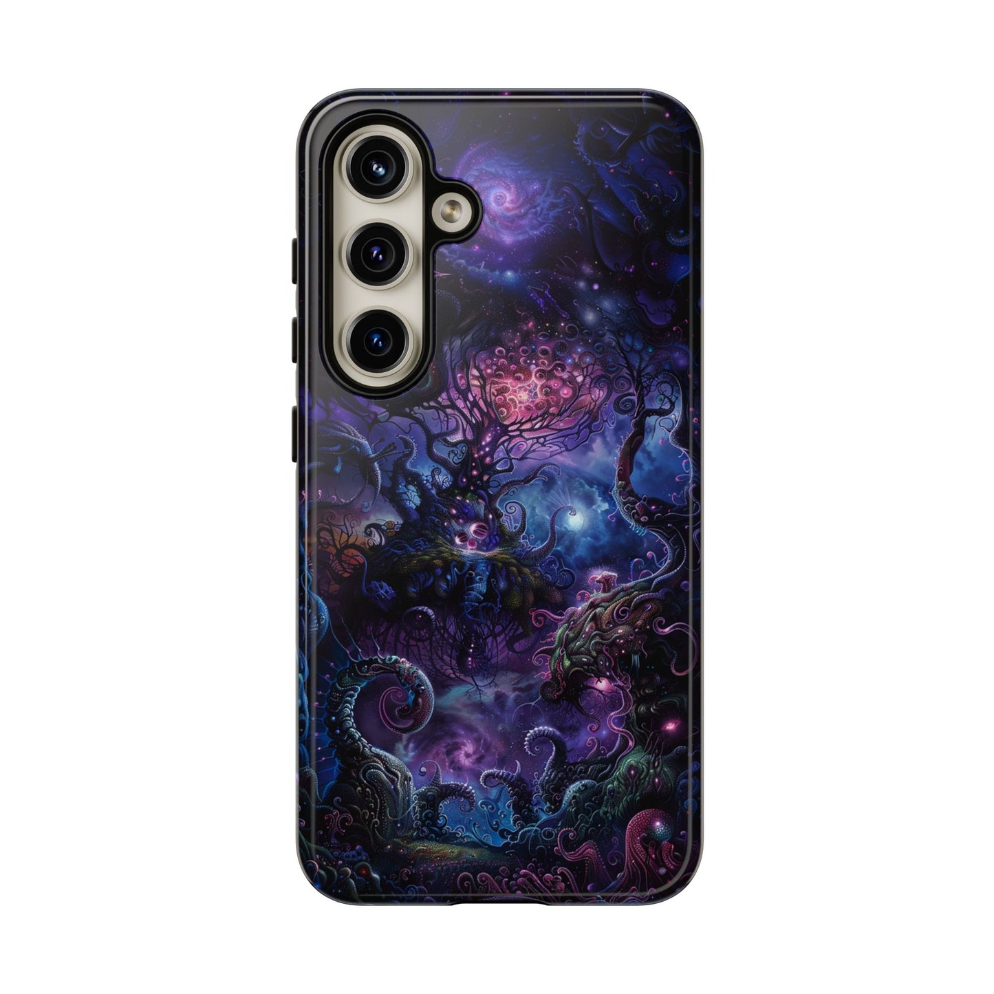 Trippy Psychedelic Alien Landscape Phone Case - Vibrant Abstract Design for iPhone, Samsung Galaxy and Google Pixel Devices