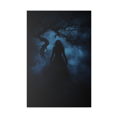 Haunting Silhouette - Dark Art Canvas Print - Mystical Gothic Home Decor