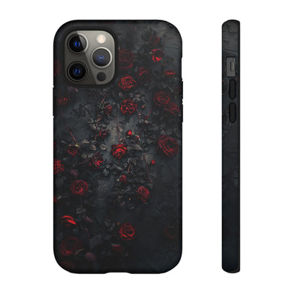 Gothic Roses Tough Phone Case – Elegant Dark Floral Design for iPhone, Samsung Galaxy, and Google Pixel Devices