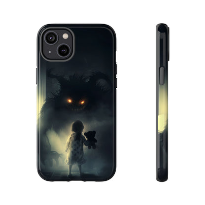 A Child Facing A Terrifying Monster Phone Case - for iPhone, Samsung Galaxy, and Google Pixel Devices