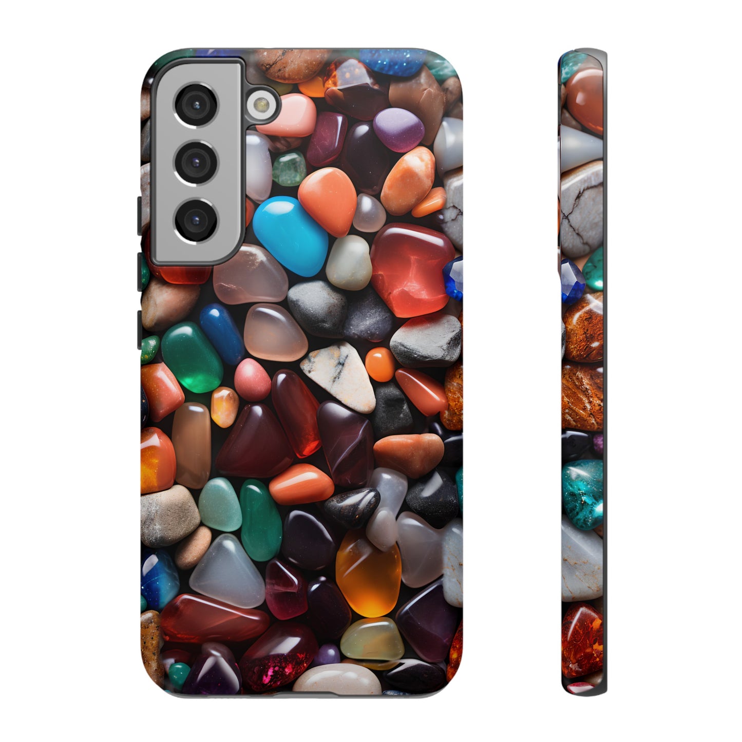 Colorful Stones Phone Case – Vibrant Polished Gemstone Design for iPhone, Samsung Galaxy, and Google Pixel Devices