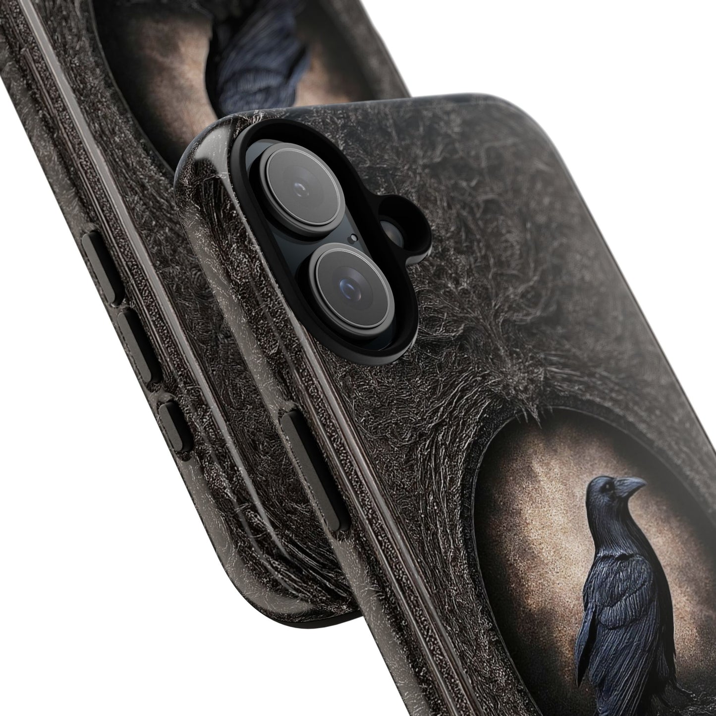 Gothic Raven Phone Case - Mysterious Dark Bird Design