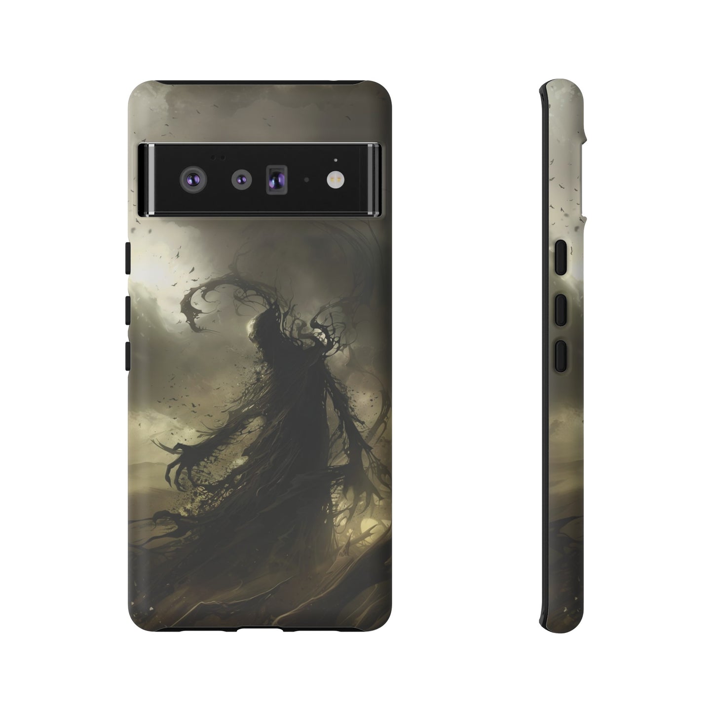 Dark Spirit Phone Case – Grim Reaper Haunting Design for iPhone, Samsung Galaxy, and Google Pixel Devices