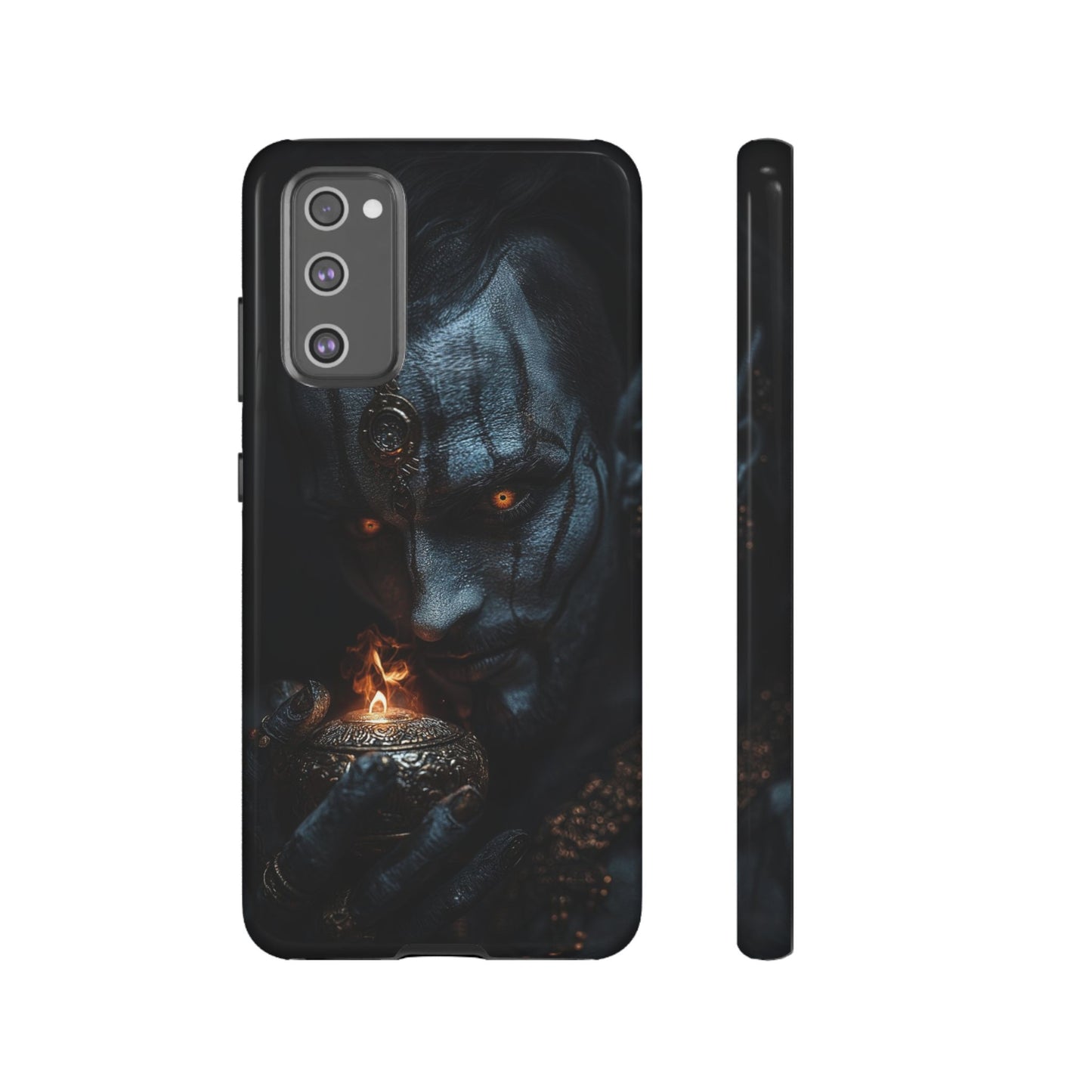 Dark Djinn Warrior Phone Case - Intricate Fantasy Art Protective Cover for iPhone, Samsung Galaxy, and Google Pixel Devices