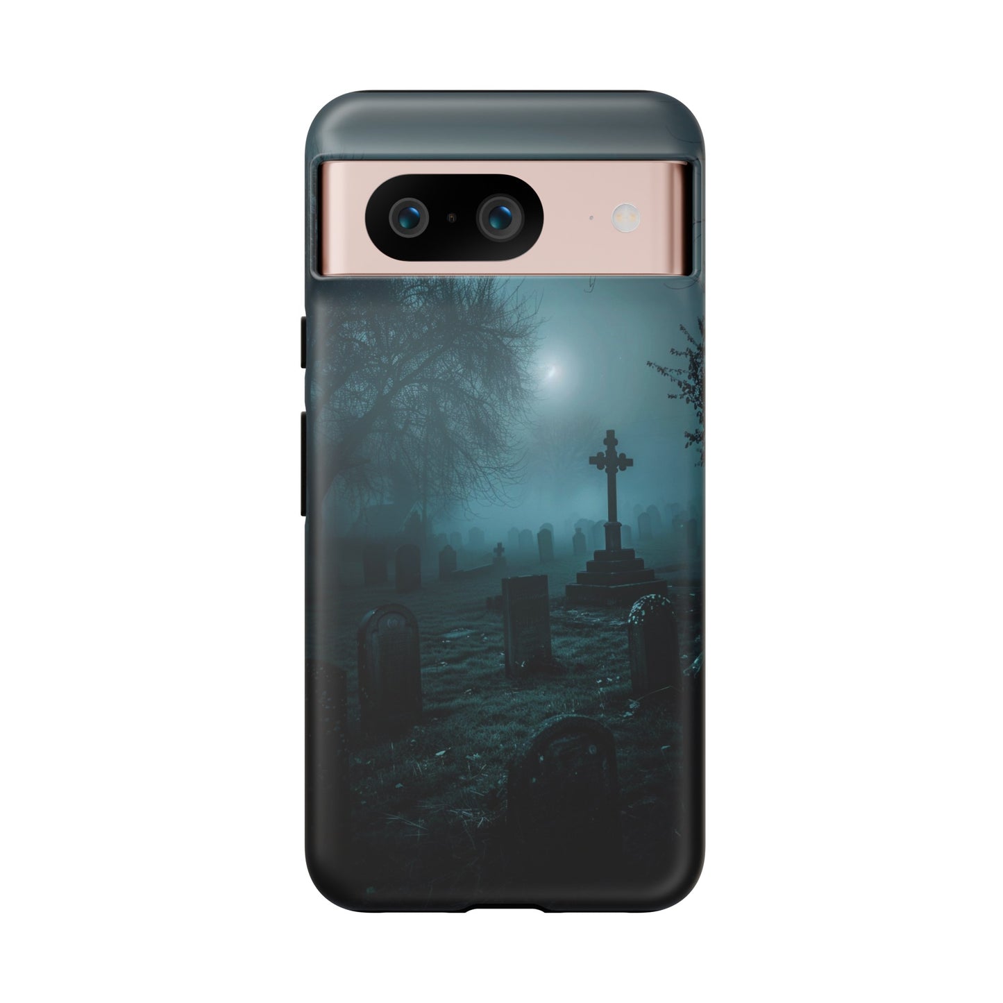 Graveyard at Night Phone Case – Eerie Cemetery Design for iPhone, Samsung Galaxy, and Google Pixel Devices