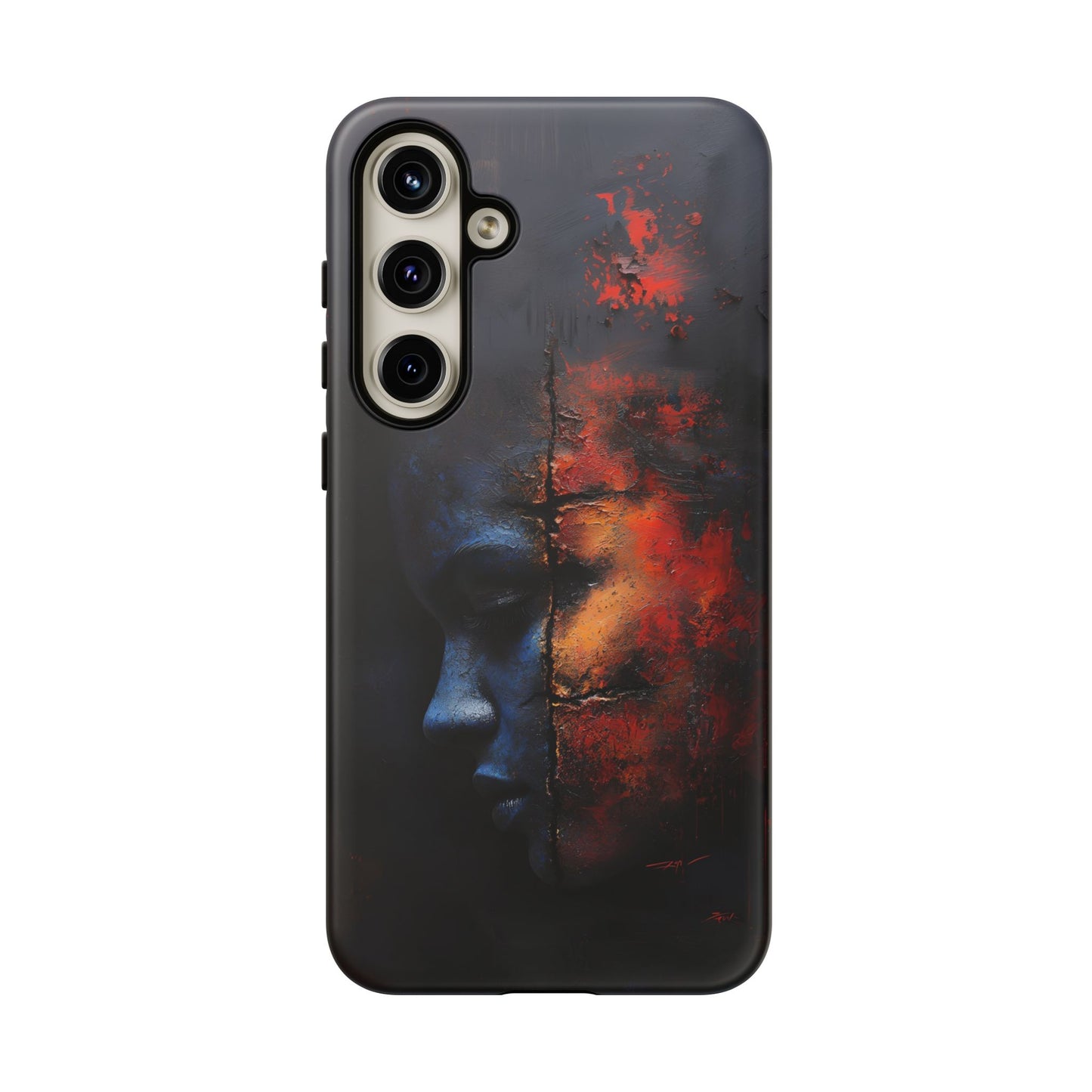 Abstract Duality Art Phone Case - Bold Modern Design