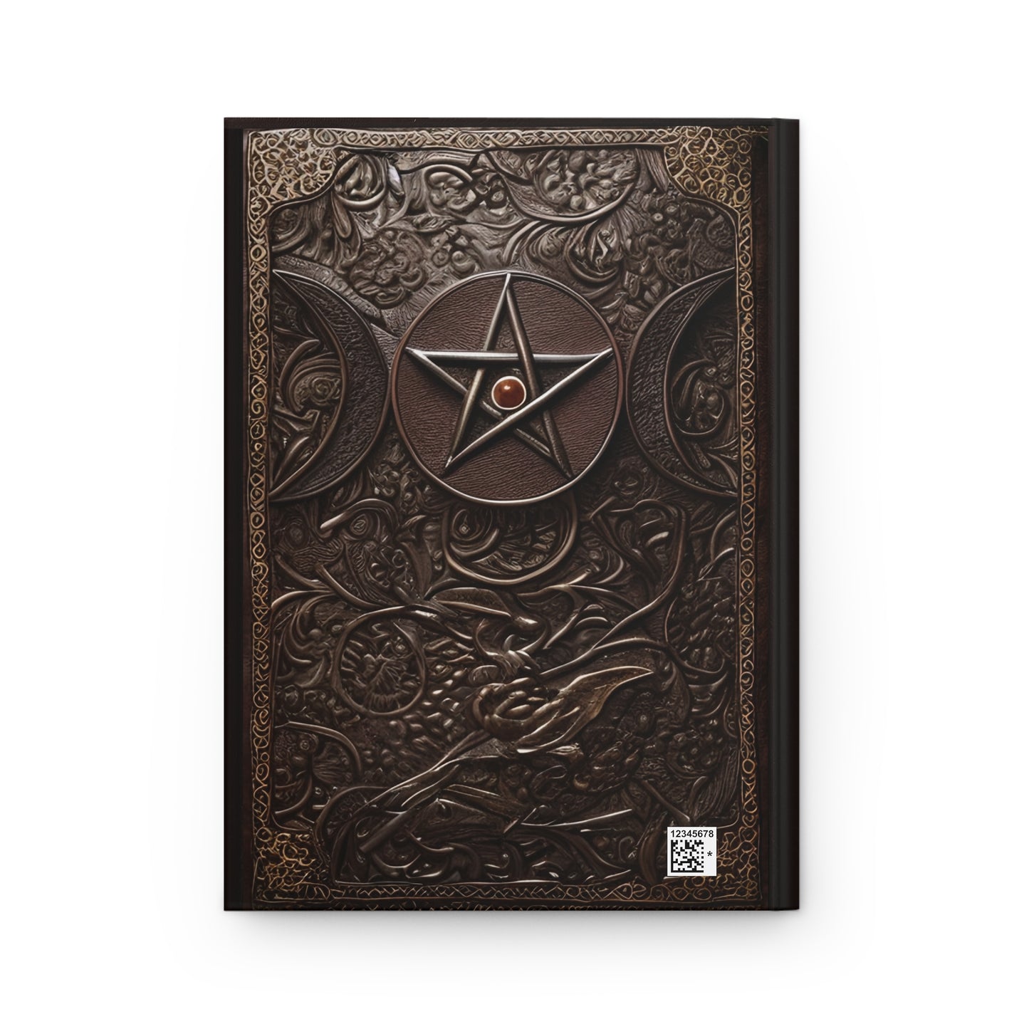 Triple Moon Pentacle Tome Hardcover Notebook – Mystical Journal for Creative Writing and Spiritual Reflections