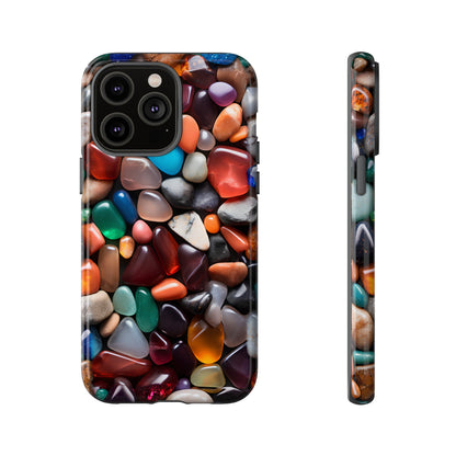 Colorful Stones Phone Case – Vibrant Polished Gemstone Design for iPhone, Samsung Galaxy, and Google Pixel Devices