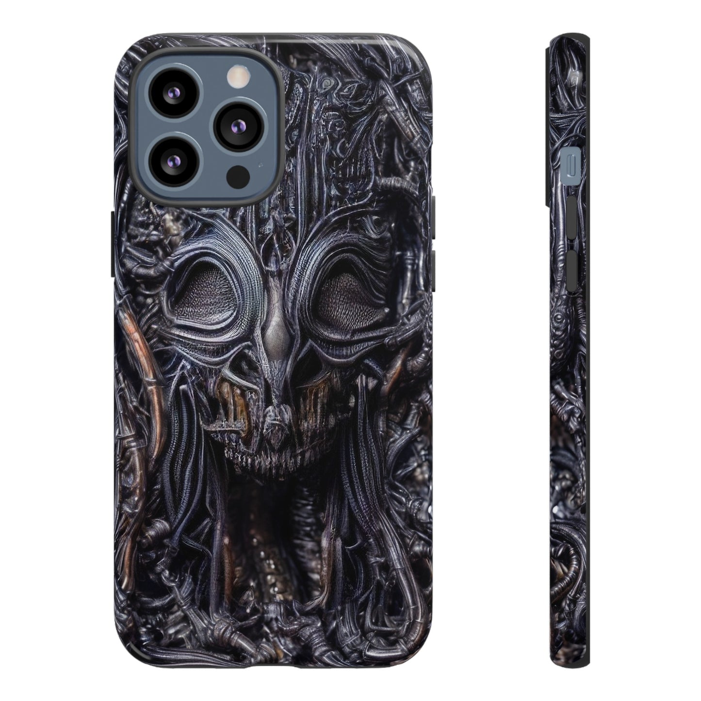 Biomechanical Horror 2 Phone Case – Futuristic Alien Horror Design for iPhone, Samsung Galaxy, and Google Pixel Devices