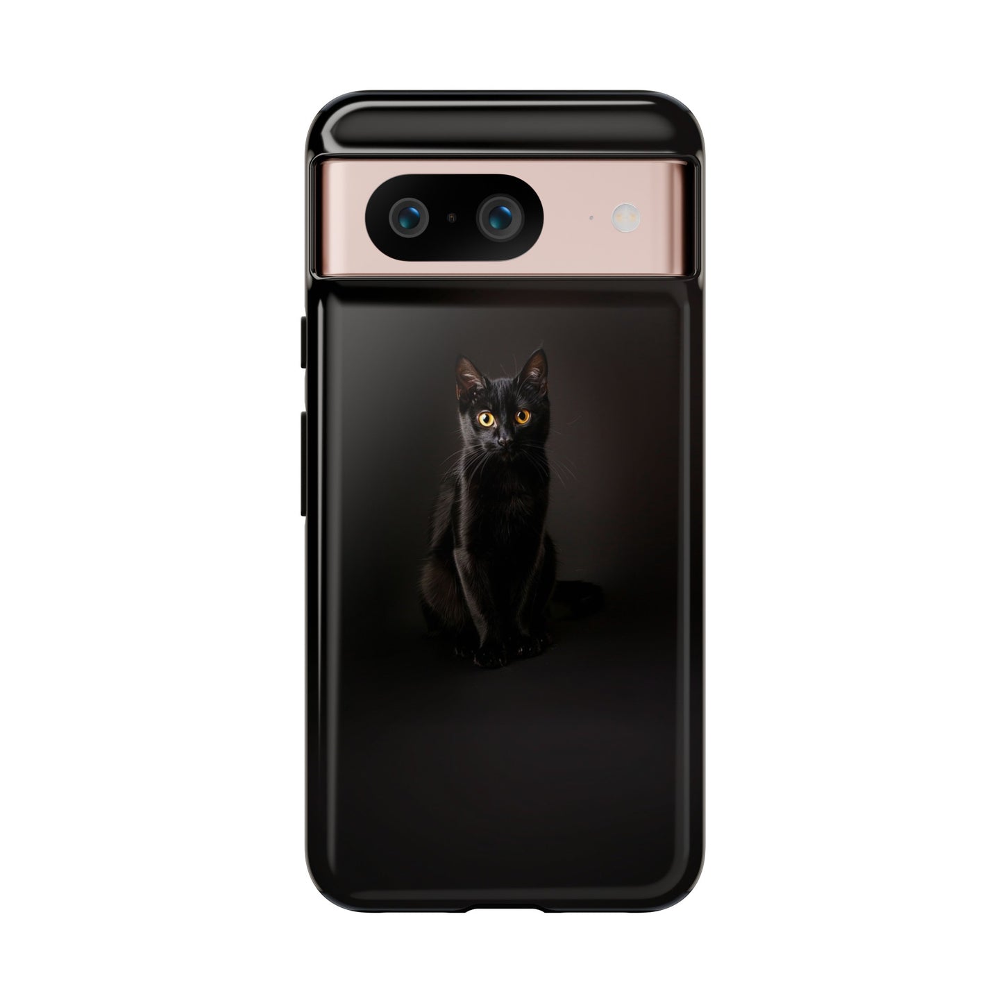 Black Cat Phone Case – Mystical Cat Design for iPhone, Samsung Galaxy, and Google Pixel Devices